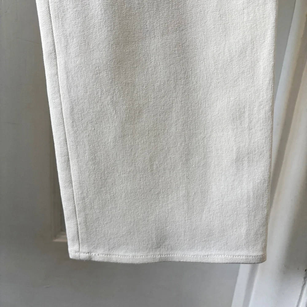 Veronica Beard Metro Crop Stretch Twill Flared Pants White Size 8 - Picture 12 of 16